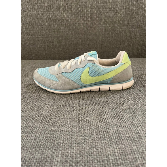 Womens Nike Sneakers Size 8 Blue Green Lace Up Walking Shoes - Picture 7 of 9